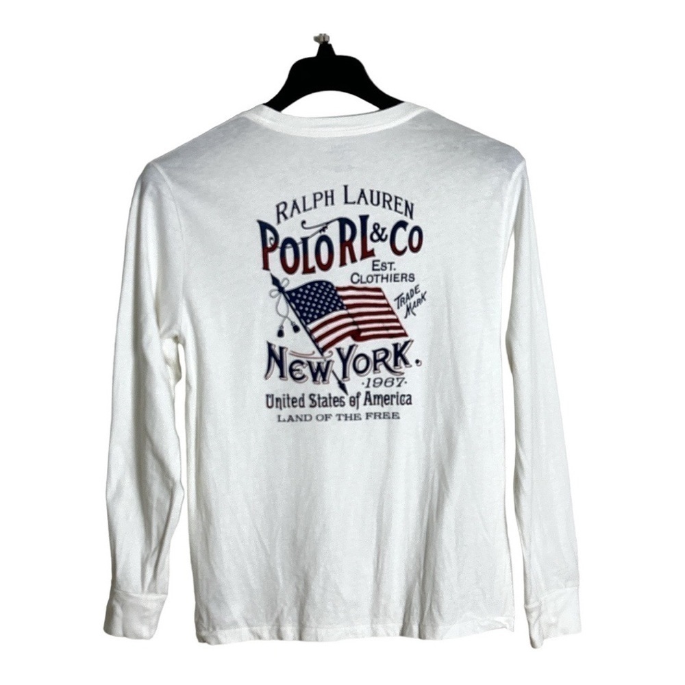 Polo by Ralph Lauren Patriotic Flag Long Sleeve Shirt Size L
